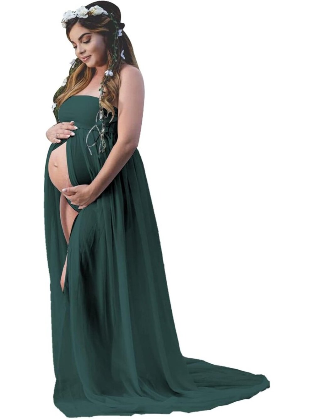 Maternity Photoshoot Dress Off Shoulder Tube Top